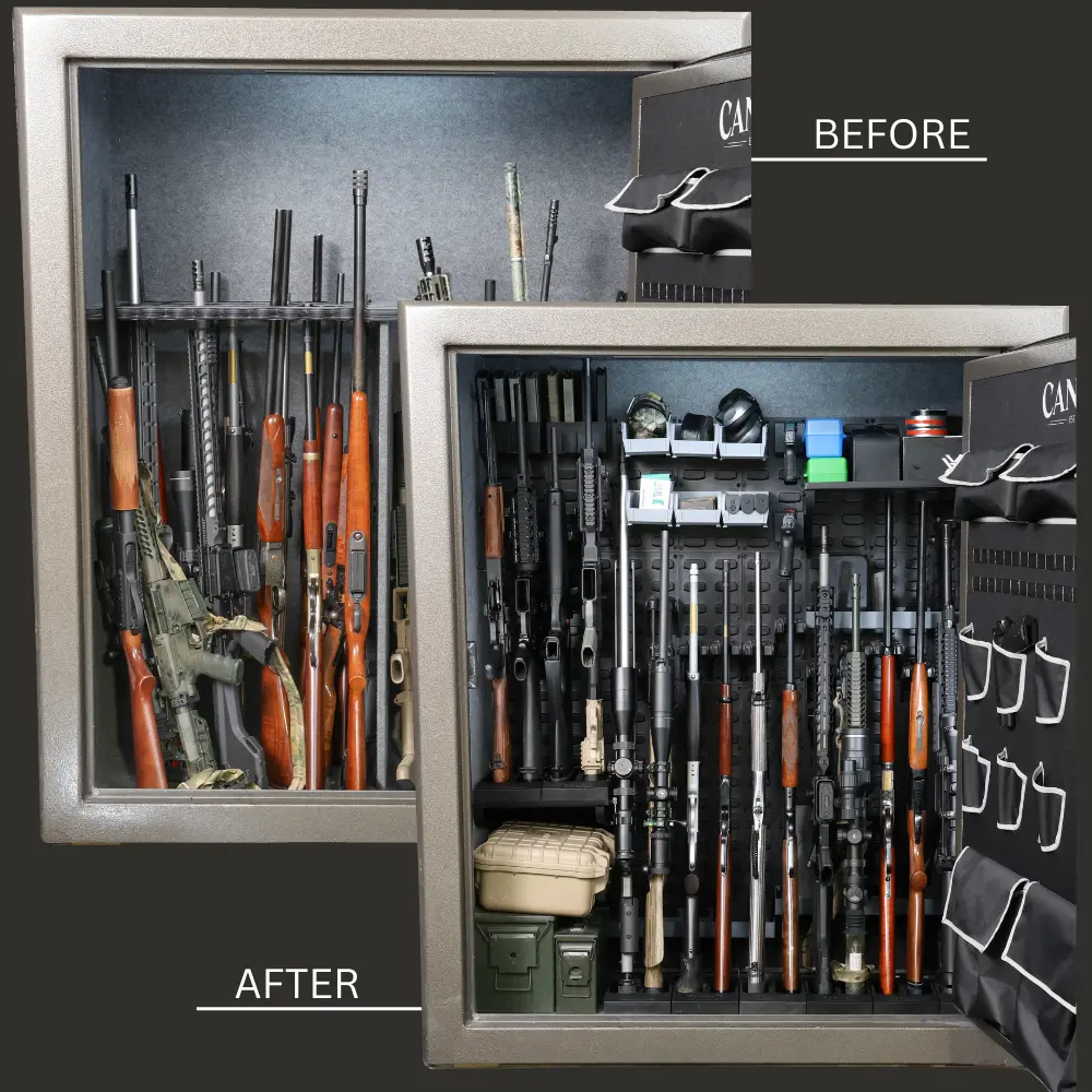 gun safe upgrade kits - before and after